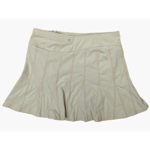 Athleta Womens Mini khaki Skort Skirt Comfort Stretch Attached Shorts Size 2
